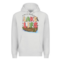 Dove Grey lake life Premium Hoodie - MaliasSmallBusiness