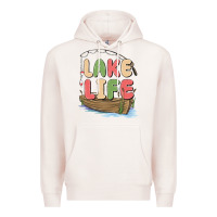 Pale Pink lake life Premium Hoodie - MaliasSmallBusiness