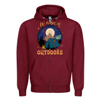 Burgundy life is better outdoors Zipper Hoodie - JahusDesignShop