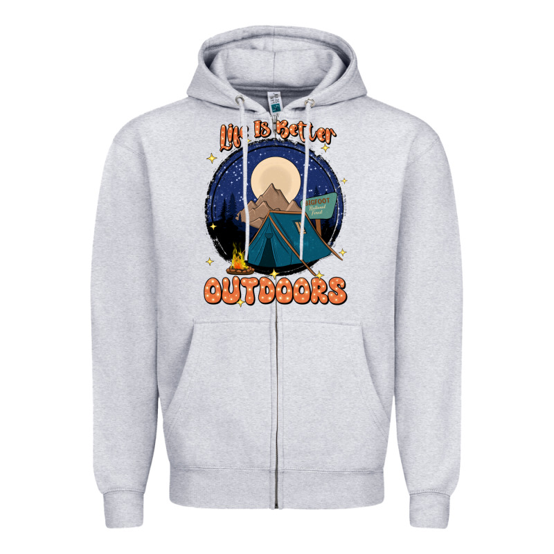 Life Is Better Outdoors Zipper Hoodie by JahusDesignShop | Teevron