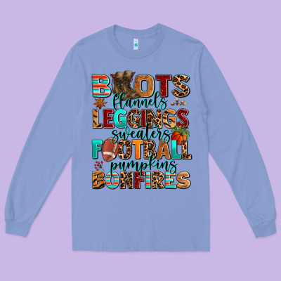Boots Flannels Long Sleeve Tee Designed By Adodesignshop