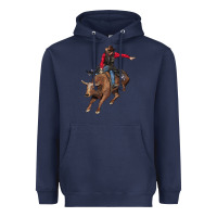 Navy western cowboy Heavyweight Hoodie - AdoDesignShop