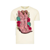 Vintage Arctic floral cowgirl boots Vintage Tee - texasbilliewilder