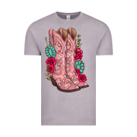 Vintage Zinc floral cowgirl boots Vintage Tee - texasbilliewilder