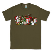 Army Green Faith Classic Tee - CowhideDigitalArt