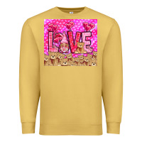 Antique Gold love gnome with bear Premium Sweatshirt - NancyCooperArtShop