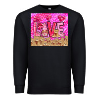 Black love gnome with bear Premium Sweatshirt - NancyCooperArtShop