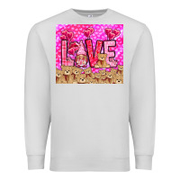 Dove Grey love gnome with bear Premium Sweatshirt - NancyCooperArtShop