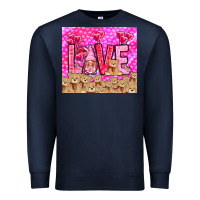 Navy love gnome with bear Premium Sweatshirt - NancyCooperArtShop