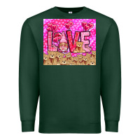 Sports Green love gnome with bear Premium Sweatshirt - NancyCooperArtShop