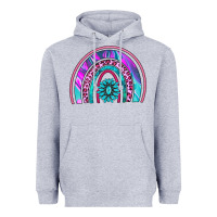Heather Grey rainbow and gemstone Heavyweight Hoodie - AdoDesignShop