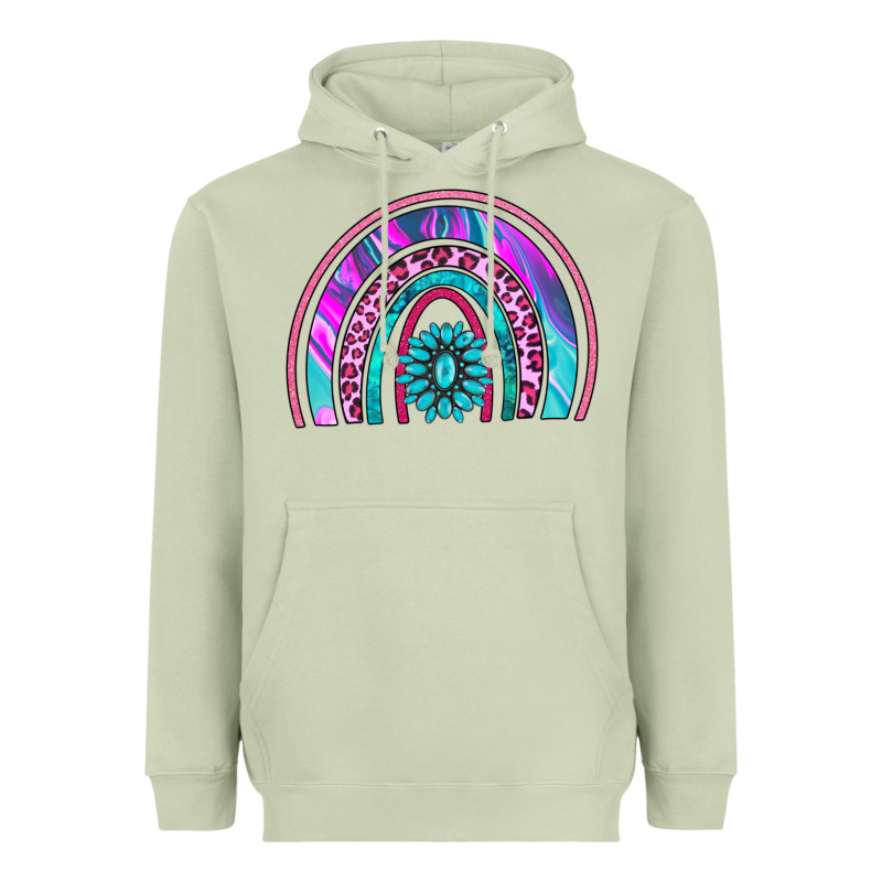 Rainbow And Gemstone Heavyweight Hoodie by AdoDesignShop | Teevron