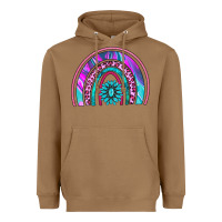 Toasted Coconut rainbow and gemstone Heavyweight Hoodie - AdoDesignShop