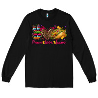 Black peace love tacos Long Sleeve Tee - CTS Tumbler Store