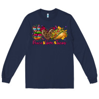 Navy peace love tacos Long Sleeve Tee - CTS Tumbler Store