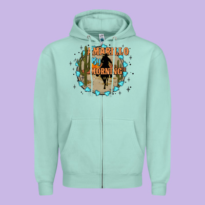 Amarillo By Morning Zipper Hoodie Designed By Jahusdesignshop