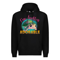 Black im turtley adorable Premium Hoodie - NancyCooperArtShop