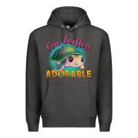 Charcoal Heather im turtley adorable Premium Hoodie - NancyCooperArtShop