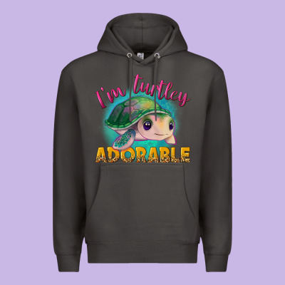 Im Turtley Adorable Premium Hoodie Designed By Nancycooperartshop