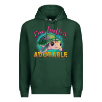 Sports Green im turtley adorable Premium Hoodie - NancyCooperArtShop