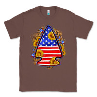 Chestnut American flag arrowhead Classic Tee - Neo Western