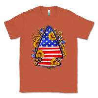 Copper American flag arrowhead Classic Tee - Neo Western