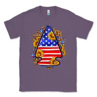 Lavender American flag arrowhead Classic Tee - Neo Western