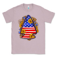 Lilac American flag arrowhead Classic Tee - Neo Western