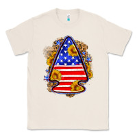 Natural American flag arrowhead Classic Tee - Neo Western