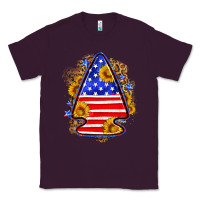 Plum American flag arrowhead Classic Tee - Neo Western