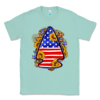 Seafoam American flag arrowhead Classic Tee - Neo Western