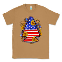 Toasted Coconut American flag arrowhead Classic Tee - Neo Western