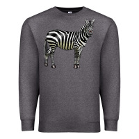 Charcoal Heather zebra Premium Sweatshirt - LillyAllenDesigns