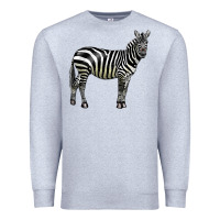 Heather Grey zebra Premium Sweatshirt - LillyAllenDesigns