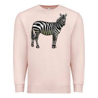 Pale Pink zebra Premium Sweatshirt - LillyAllenDesigns