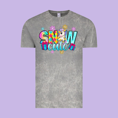 Snow Cute Witc Unicorn Vintage Tee Designed By Zillion Design Studio