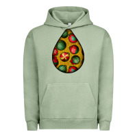 Pigment Oil Green christmas  teardrop Urban Hoodie - BundleAndBundleShop