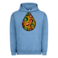 Pigment Pebble Blue christmas  teardrop Urban Hoodie - BundleAndBundleShop