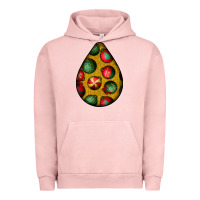 Pigment Salmon christmas  teardrop Urban Hoodie - BundleAndBundleShop