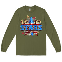 Army Green oh my stars Long Sleeve Tee - Zillion Design Studio