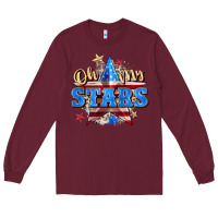 Burgundy oh my stars Long Sleeve Tee - Zillion Design Studio