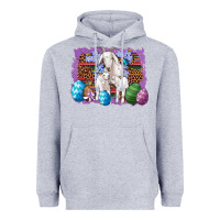 Heather Grey goat family eggs flowers leopard serape glitter Heavyweight Hoodie - Artiststas