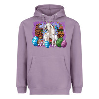 Lavender goat family eggs flowers leopard serape glitter Heavyweight Hoodie - Artiststas