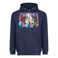 Navy goat family eggs flowers leopard serape glitter Heavyweight Hoodie - Artiststas