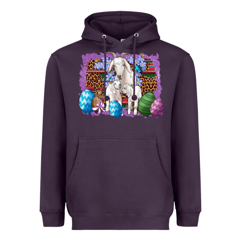 Goat Family Eggs Flowers Leopard Serape Glitter Heavyweight Hoodie by Artiststas | Teevron
