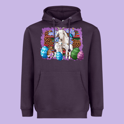Goat Family Eggs Flowers Leopard Serape Glitter Heavyweight Hoodie Designed By Artiststas