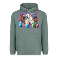 Sage goat family eggs flowers leopard serape glitter Heavyweight Hoodie - Artiststas