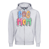 Heather Grey dog mom dalmatian Zipper Hoodie - JahusDesignShop
