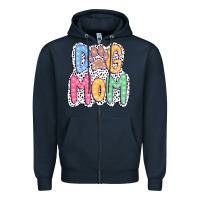 Navy dog mom dalmatian Zipper Hoodie - JahusDesignShop