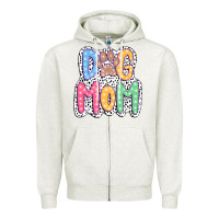 Oatmeal Heather dog mom dalmatian Zipper Hoodie - JahusDesignShop